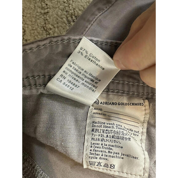 AG Adriano Goldschmied The Graduate Tailored Leg Mens 36x32 Gray Pants Stretch - Picture 8 of 9